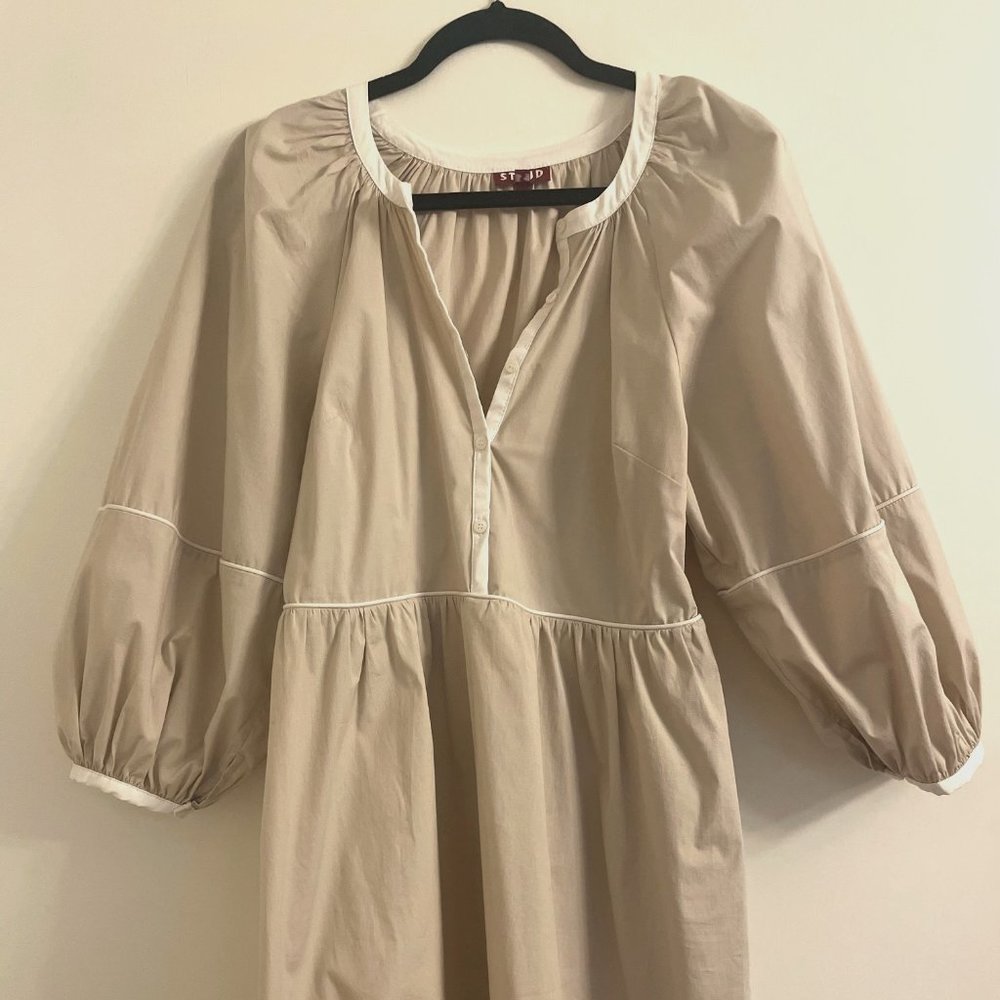 STAUD Beige Mini Dress